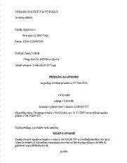 Predlog za izvršbo na podlagi izvršilnega naslova na nematerializirane vrednostne papirje - Obrazec je namenjen upniku, ki želi od dolžnika doseči plačilo denarne terjatve na podlagi sklepa o izvršbi. Sklep o izvršbi izda krajevno pristojno okrajno sodišče na podlagi predloga za izvršbo. Postopek temelji na  Zakonu o izvršbi in zavarovanju.