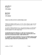 Opozorilo pred tožbo v primeru motenja oziroma odvzema posesti - S tem obrazcem lahko v primeru, ko vam nekdo neupravičeno odvzame posest na stvari ali vas v vaši mirni posesti neupravičeno moti, zahtevate, naj s takšnimi in drugimi podobnimi dejanji preneha. Če je še mogoče, lahko zahtevate, naj vam stvar vrne oziroma naj vzpostavi stanje, kakršno je bilo pred motenjem ali odvzemom.

Obrazec vsebuje tudi opozorilo, da bo posestnik, ki je bil v posesti moten oziroma mu je bila ta odvzeta, v primeru neupoštevanja opozorila prisiljen vložiti tožbo zaradi motenja posesti.

Pomembno!
Tožba zaradi motenja posesti se vloži v zakonsko določenem roku, to je v 30 dneh od dneva, ko je posestnik zvedel za nastalo motenje in storilca, najpozneje pa v 1 letu, ko je motenje nastalo. Zato bodite pozorni na datum opozorila, saj se bo v primeru dvoma štelo, da ste najkasneje takrat zvedeli za nastalo motenje in storilca.