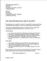 Dogovor glede izdajanja računov v skladu z 81. členom ZDDV-1 - Gre za dogovor glede izdajanja računov v skladu z 81. členom ZDDV-1 v primerih, ko račune za dobavo blaga v imenu in za račun dobavitelja izstavlja kupec blaga.
 
Dogovor je aktualen v primerih, ko stranki želita, da kupec sam obračuna rabat (npr. superrabat na koncu leta) in na tej podlagi sam sebi izda dobropis, ki bi ga moral sicer izdati prodajalec.