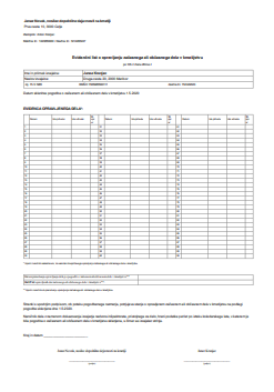 Evidenca (evidenčni list) o opravljanju začasnega ali občasnega dela v kmetijstvu - Naročnik začasnega ali občasnega dela v kmetijstvu mora, zaradi izvajanja nadzora inšpektorata, pristojnega za delo, dnevno vodi evidenco, za vsakekega delavca, ki opravlja to delo.

Preko tega e-obrazca pripravite evidenčni list, kjer beležite opravljeno začasno ali občasno delo v kmetijstvu.
