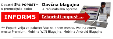 promo koda INFORM5 - 5% dodatni popust - Birokrat davčna blagajna z računalniško opremo